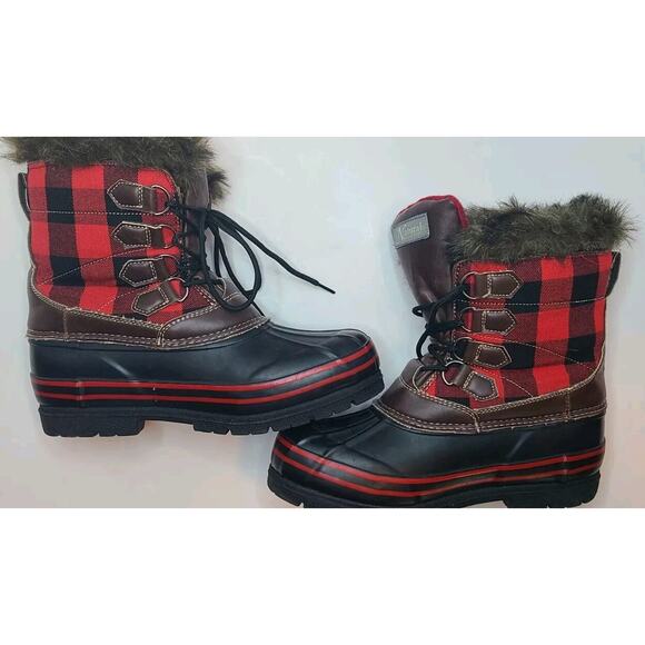 Women Natural Reflections Lumber Jill Lace Insulated Waterproof Pac Boots Size 9 - Picture 4 of 9